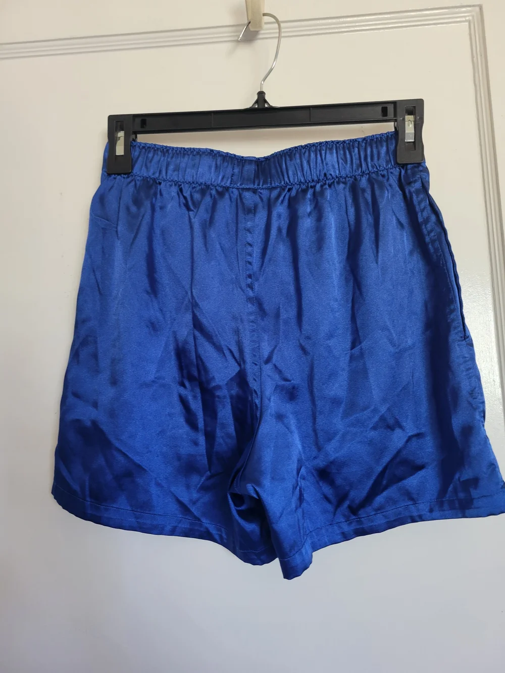American Eagle Outfitters Men's Blue Satin Pocket Boxer shorts